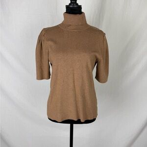 🤎 Alfani Puff Sleeve Turtleneck Knit Top – Chic & Cozy (Size L) 🤎